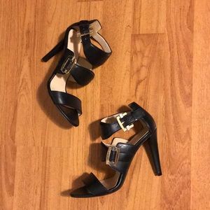 Balenciaga Silver Gold Buckle Strap Sandal